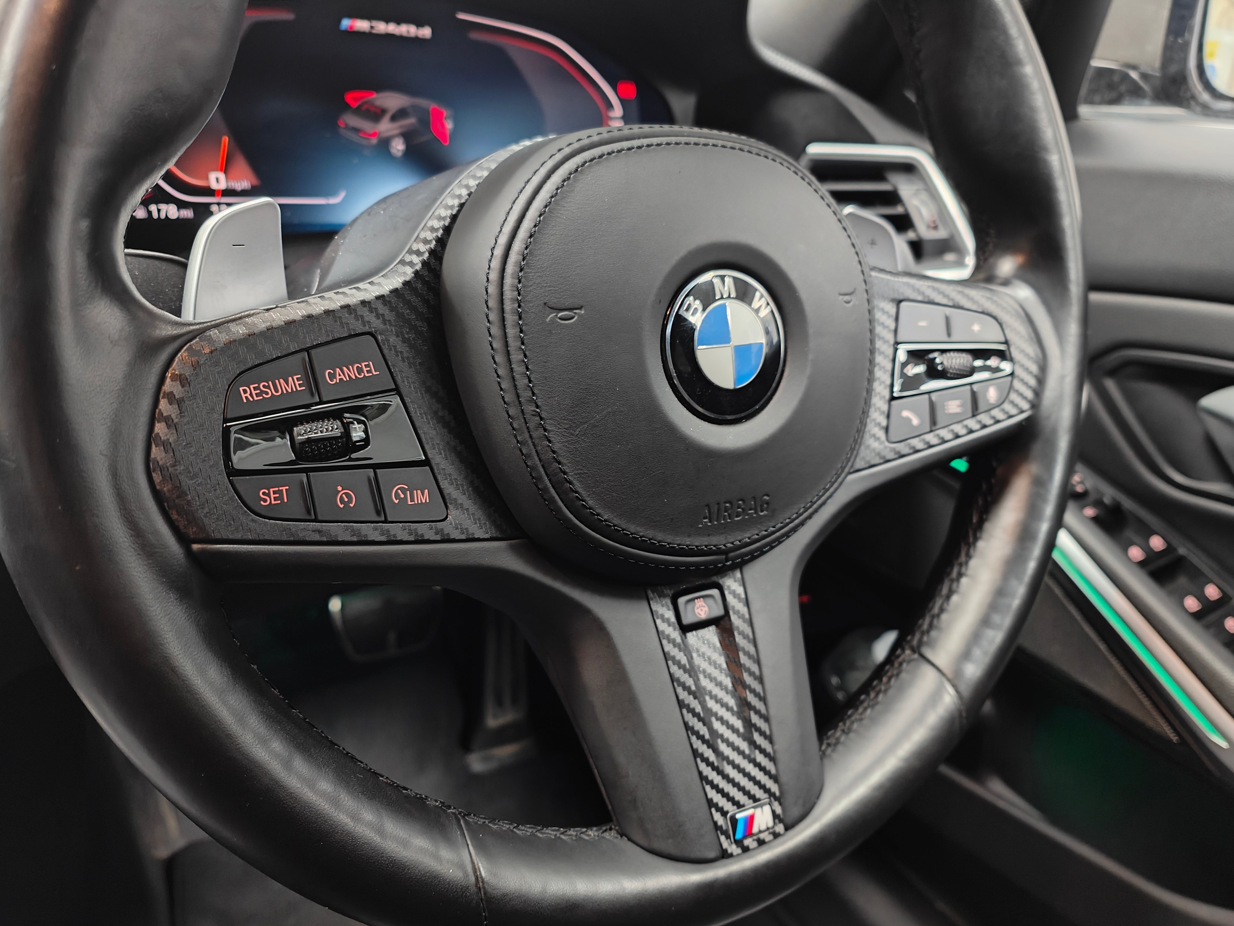 WRAPPING SERVICE - BMW G20 G21 STEERING WHEEL FASCIA TRIM